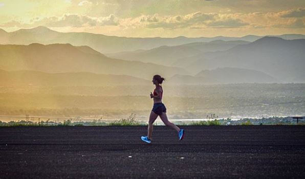 DMR runner by lake